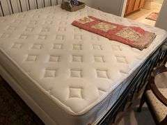 King Bed w/ headboard, footboard & mattress set  78x90, no contents