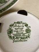 Ridgway Jacobean pattern green dinnerware