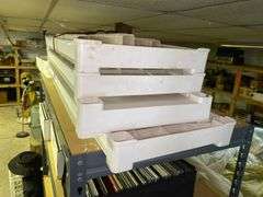 Unassembled Modular plastic shelving