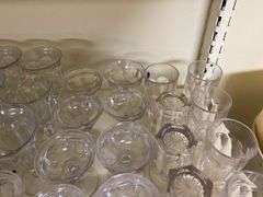 Vintage Imperial glass clear stemware goblets, sherbets, and misc glass