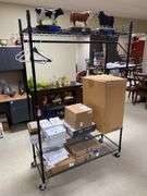 Rolling garment rack/shelf unit - no contents 48x18x75