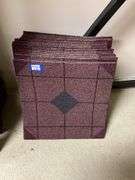 Stack of square carpet tiles