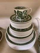 Ridgway Jacobean pattern green dinnerware