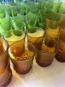 Woolrich amber glass tumblers