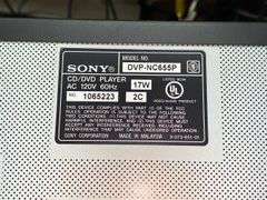 Sony cassette, Sony receiver, Sony DVD player, speakers