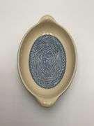 Oval Pottery Baking Dish: With Hot Pad and Box