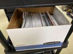 Contents of shelf unit: cabinet door front samples