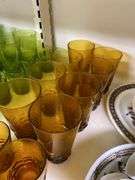 Woolrich amber glass tumblers