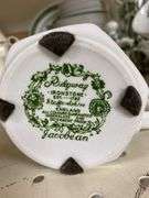 Ridgway Ironstone Jacobean pattern green dinnerware