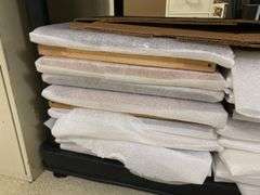 Contents of shelf unit: cabinet door front samples
