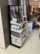 Display shelf w/ pegboard back - no contents