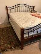King Bed w/ headboard, footboard & mattress set  78x90, no contents
