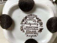 Ridgway Hayride pattern brown transfer dinnerware