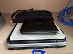 Sony portable DVD/CD player, Acer Chrome book, Toshiba laptop