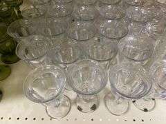 Vintage Imperial glass clear stemware goblets, sherbets, and misc glass