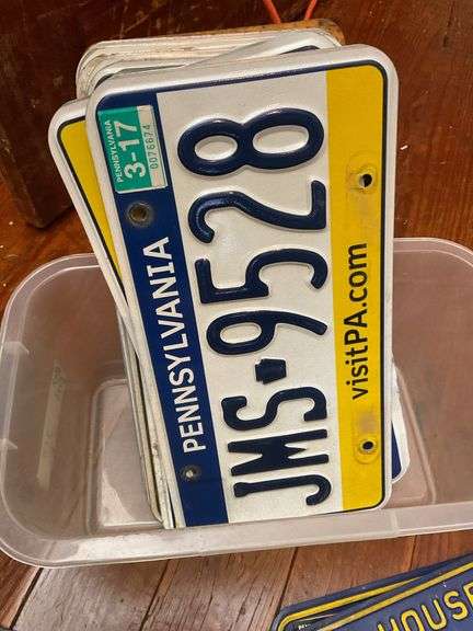 PA license plates including 1957