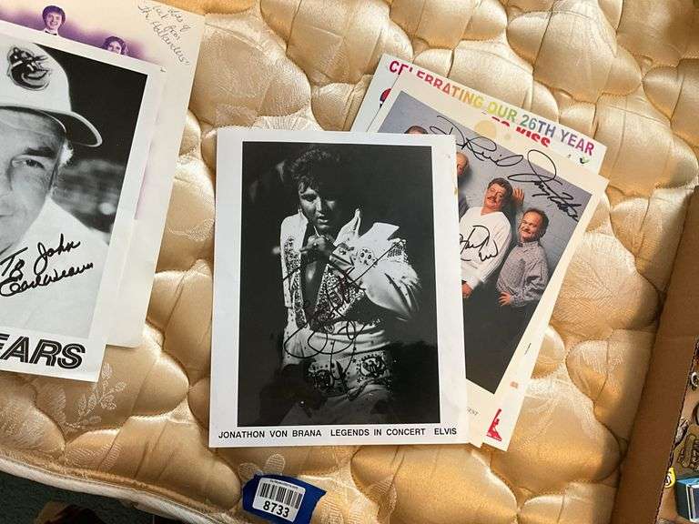Signed entertainer photographs