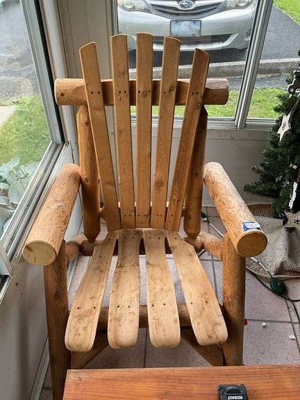 Adirondack style wood arm chair