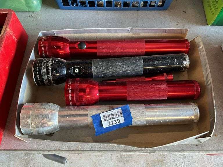 Five MAG flashlights