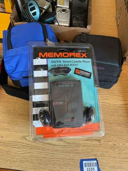 Memorex personal AM/FM/Cassette player in package and 2 portable cd players