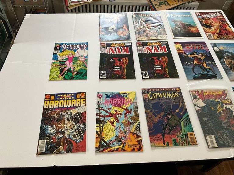 Comic books including: Spider-Man, Fantastic Four, Catwoman, Green Goblin