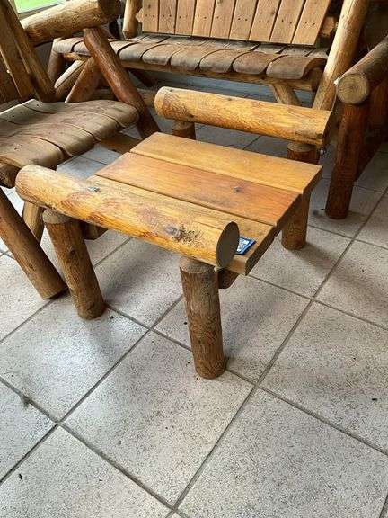 Adirondack style wood leg rest/stool 24x20x15