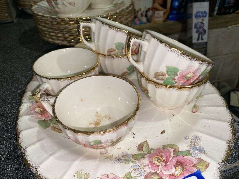 American Limoges China Rose pattern dinnerware