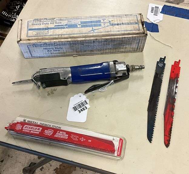 Blue-Point AT190 Heavy Duty Air Saw with Assorted Blades