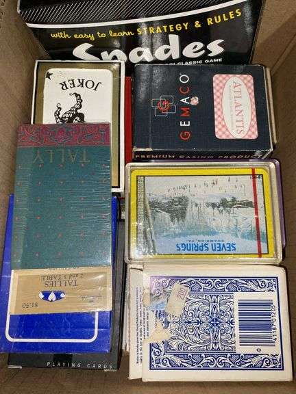 Playing card decks, tally cards