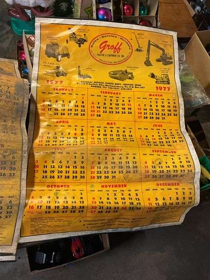Vintage magazines and ephermera: JFK Memorial magazine, 1960 almanac, advertising calendars, railroad calendars