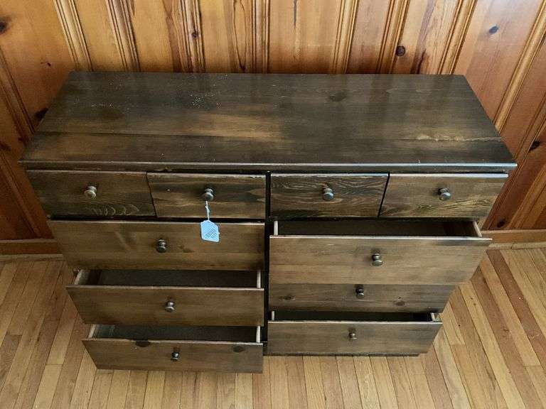 Dark pine chest of drawers 41.5x15x34