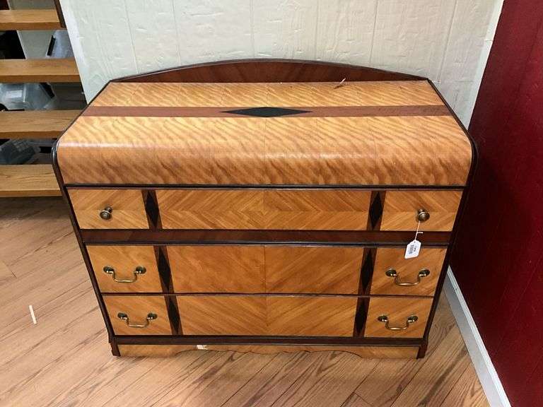 Waterfall chest of drawers w/ fancy veneer 46x20x34