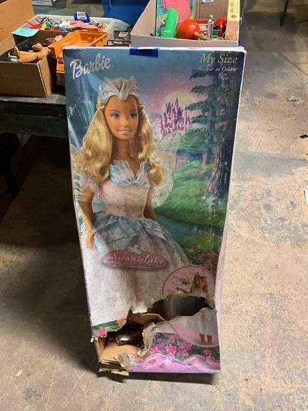My Size Swan Lake Barbie in box, doll and box show damage