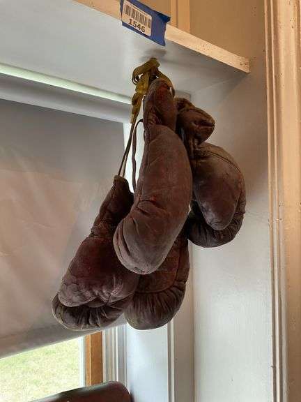 Boxing gloves and baseball bat