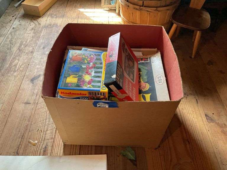 Vintage puzzles and games including: Steve Canyon, Twister