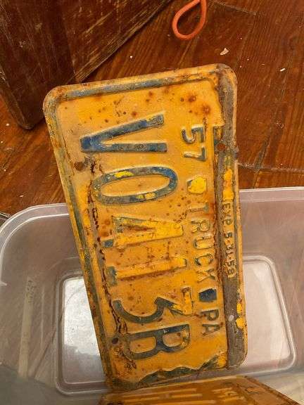 PA license plates including 1957