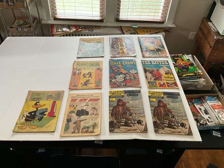 Comic books including: Tex Ritter, Dale Evans, Robinson Crusoe