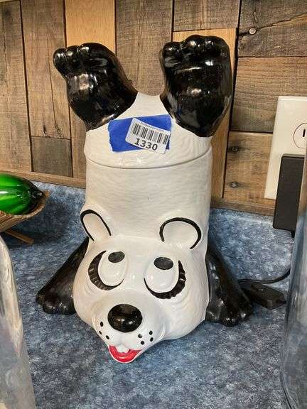 McCoy upside down panda bear cookie jar
