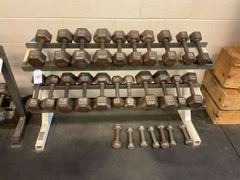 Powertec weight rack 52” wide - 26 weights