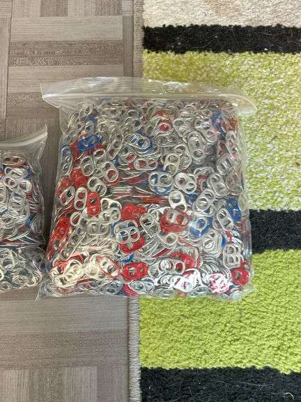 Soda can pop top tabs