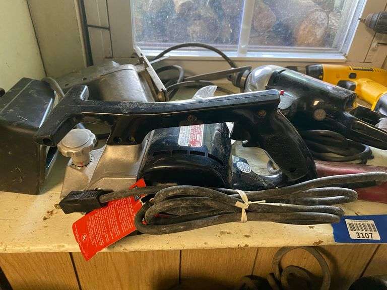 Craftsman double bench grinder and belt sander, cordless and power tools lot, PVC pipes