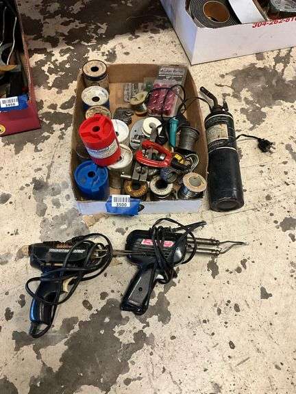 Lot to include blowtorch, soldering irons solder and more!