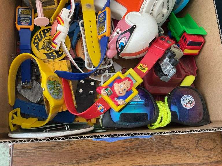 Collectible toys lot including character watches