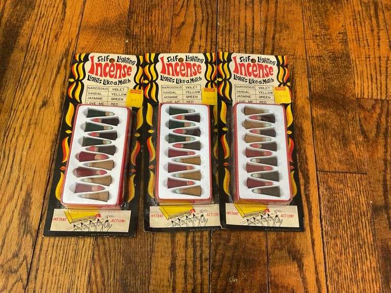 Collectibles lot: Mickey Mouse bubble pipes, 1960s new-old-stock toy dishes and incense in packages