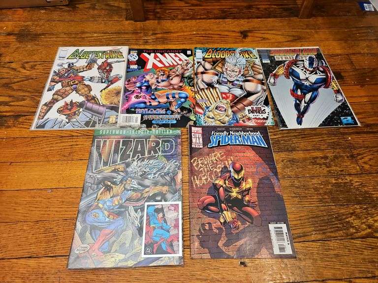 Comic books including: JLA, Flash, Captain America