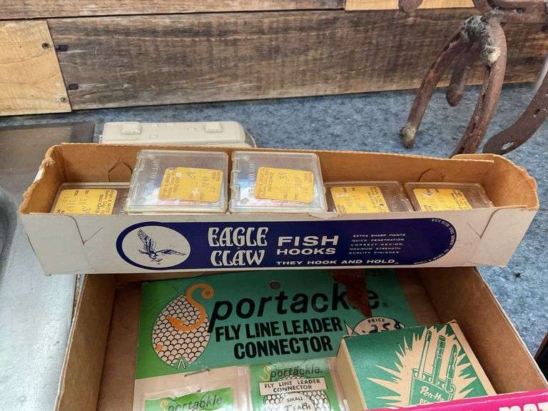1960s-70s new old stock fishing items and tool kits