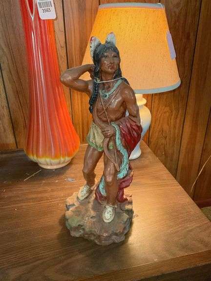 Chalkware Native American figurine