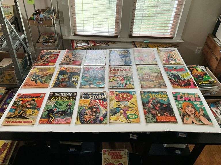 Comic books including: Lois Lane, Captain Storm, Army, Batman