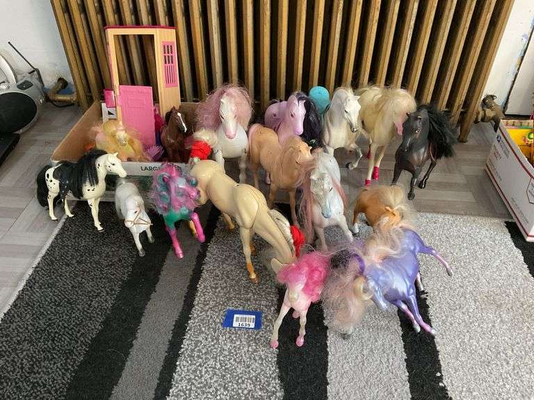 Toy horse figures including: Barbie Riding Club, and Fashion Star Fillies