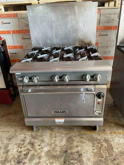 Vulcan 6 natural gas burners  & oven, Model V6B36S-500
